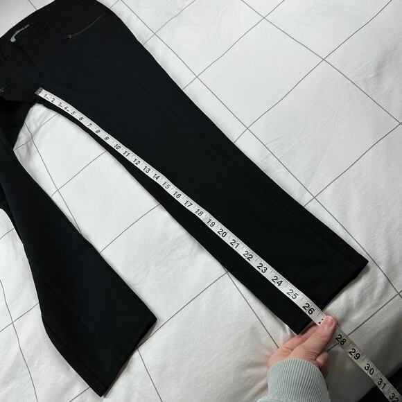 Athleta Pants Womens 2 Petite Black Ponte Knit Moto Stretch Casual Zip Pockets - Picture 10 of 10